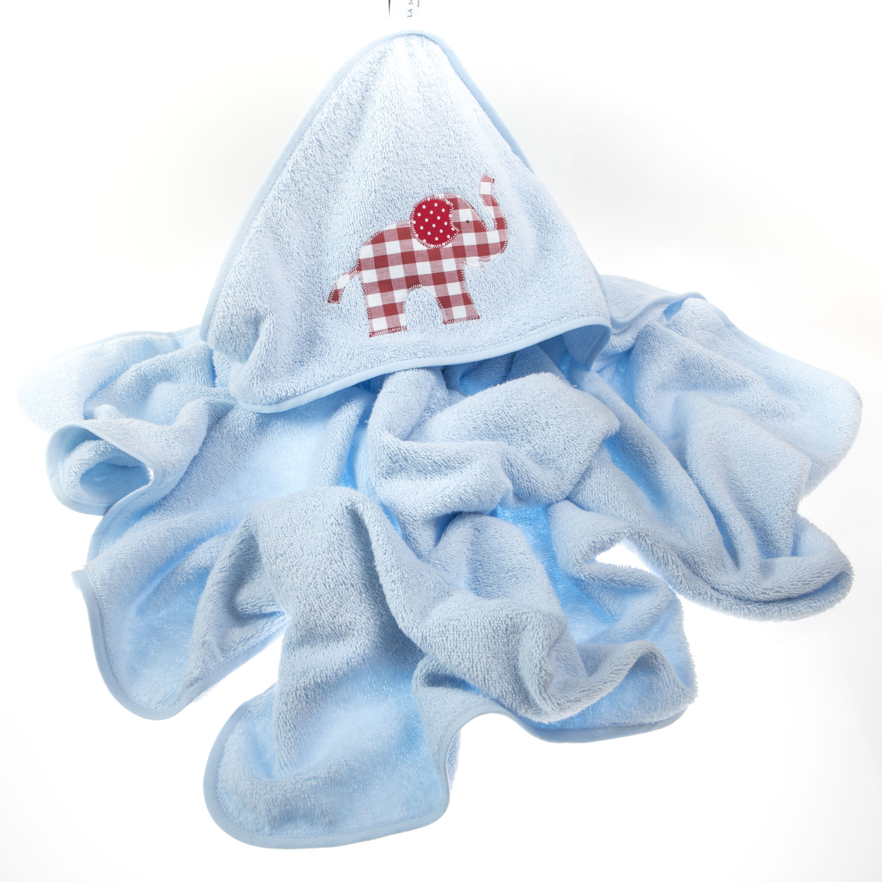 Kapuzenbadetuch blau