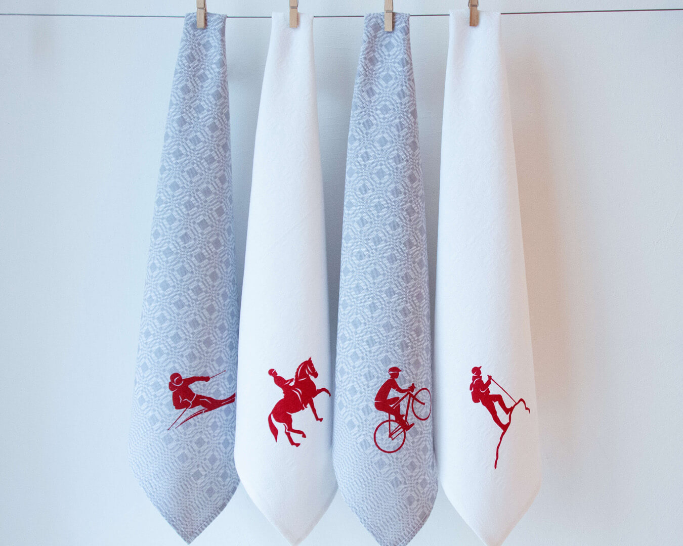 Geschirrtücher mit Sportmotiven