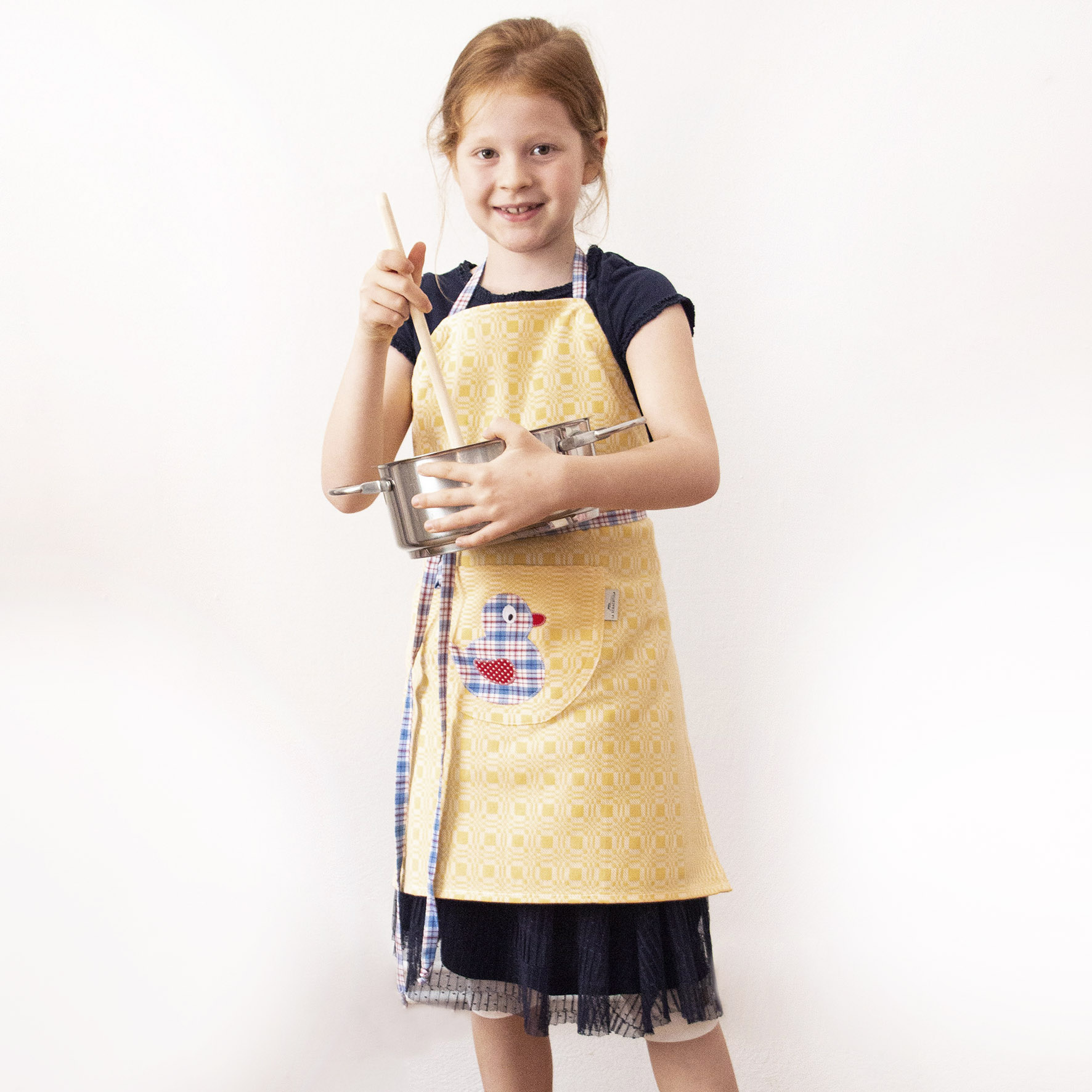 Pia Schürze gelb Ente (2) Schürze Kind gelb