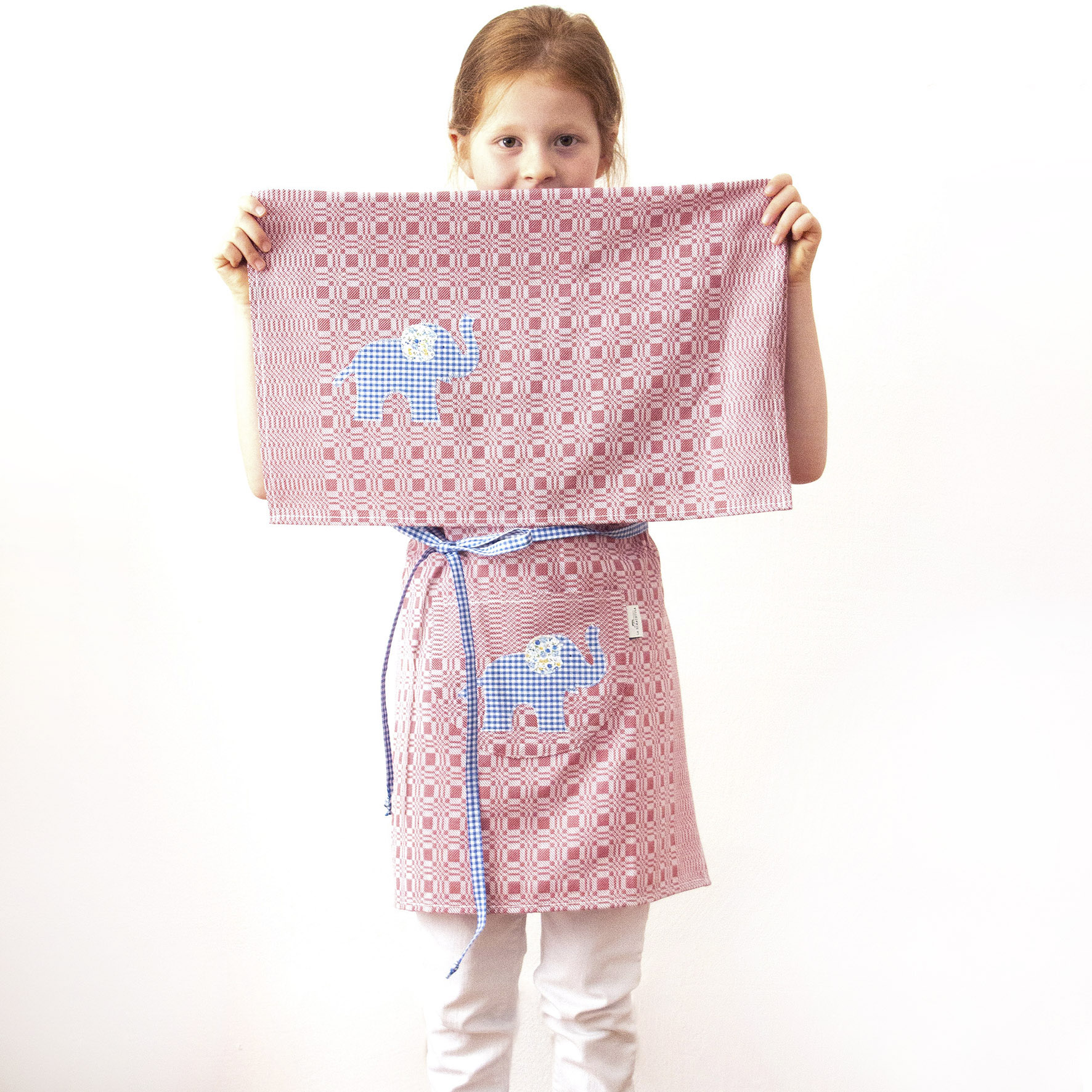 Pia Schürze rot Elefant (2) Schürze Kind rot