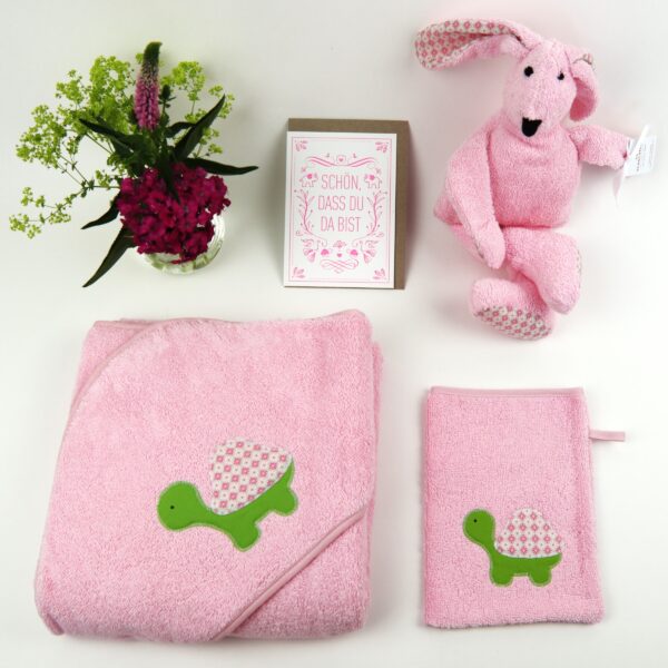 Mittleres Baby Set "Schön dass du da bist" (personalisierbar)