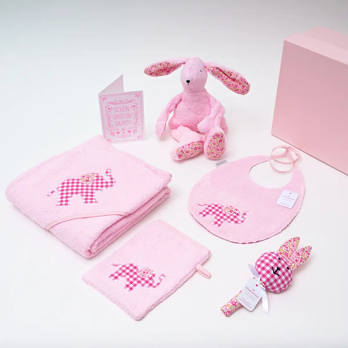 Großes Baby Set "Schön dass du da bist" (personalisierbar) – Bild 1